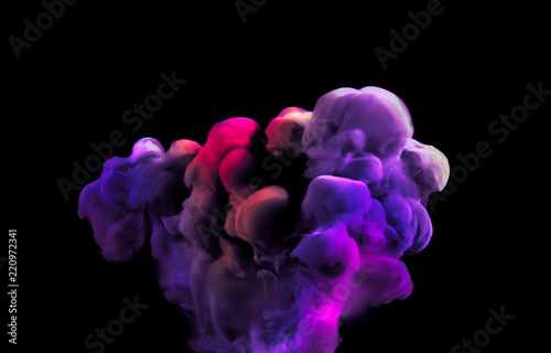 Colorful smoke. 3d illustration, 3d rendering.