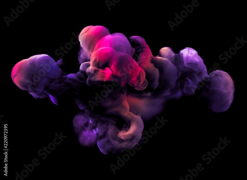 Colorful smoke. 3d illustration, 3d rendering.