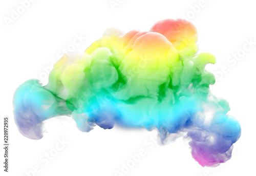 Colorful smoke. 3d illustration  3d rendering.