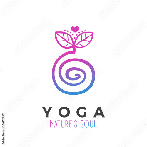 Hand Drawn, Yoga Logo Vector Design