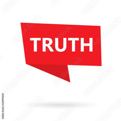 truth word on a sticker- vector illustration