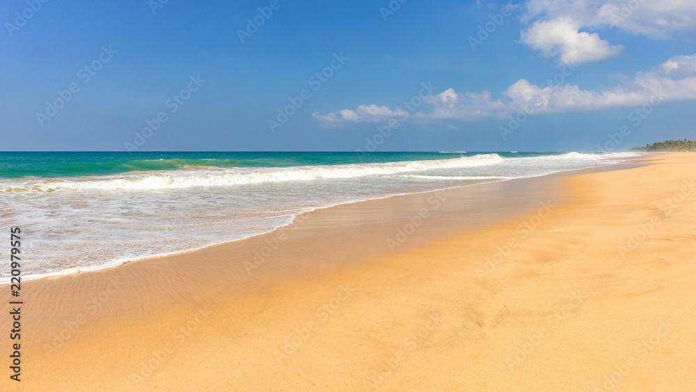 Panoramic tropical beach in Sri Lanka Panoramic tropical beach in Sri Lanka