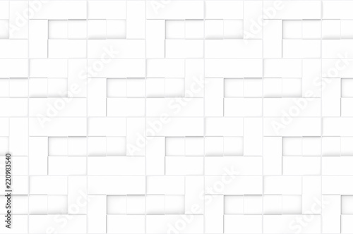 3d rendering. seamless modern white brick design pattern wall background