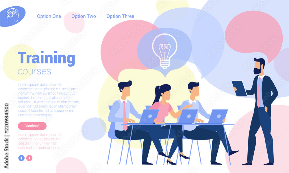 Flat design business traning Flat design business traning