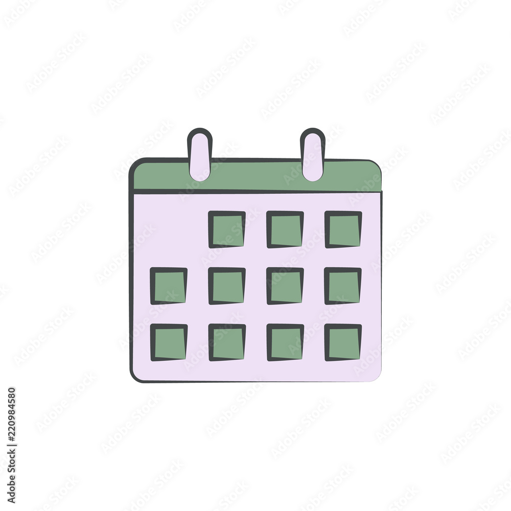Calendar colored hand drawn icon. Element of autumn icon for mobile concept and web apps. Hand drawn colored Calendar can be used for web and mobile Calendar colored hand drawn icon. Element of autumn icon for mobile concept and web apps. Hand drawn colored Calendar can be used for web and mobile