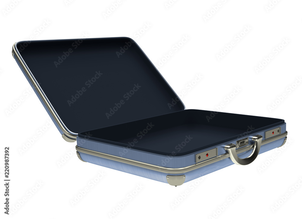 High resolution metallic suitcase for white background 3d illustration isolate High resolution metallic suitcase for white background 3d illustration isolate