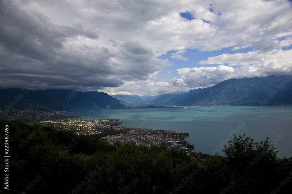 Lake Geneva landscape from Vevey