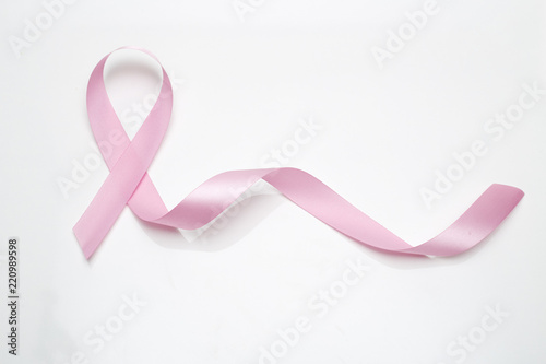 Pink breast cancer ribbon