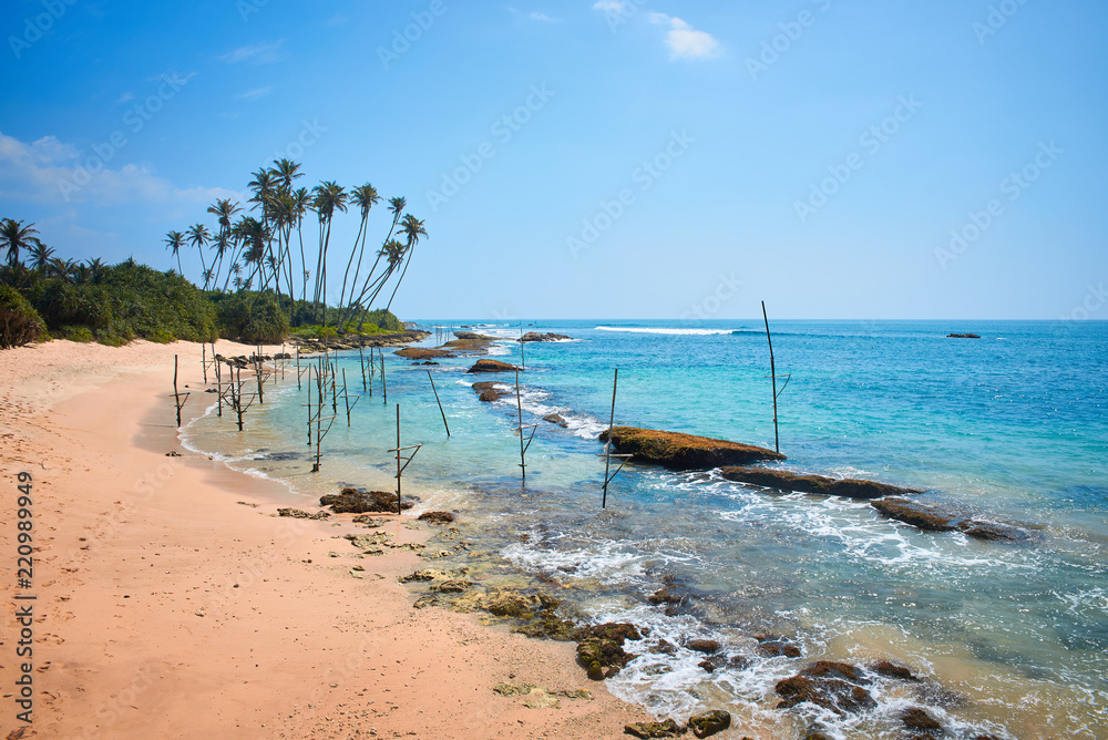 beautiful seascape, tropical beach, Sri Lanka