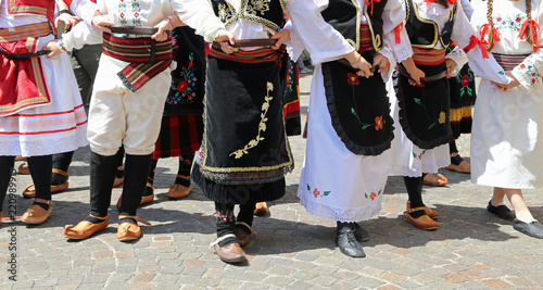 many children with east european clothes