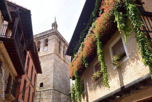 bell tower of La Asuncion church, La Alberca, Salamanca province,Castilla-Leon, Spain photo