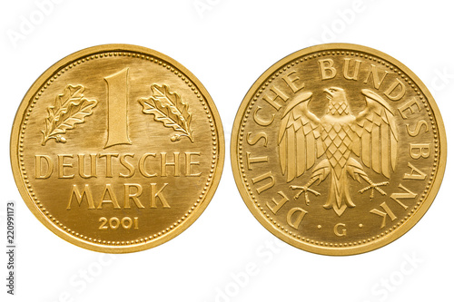 BRD Deutschland 1 Mark Goldmark 2001 photo