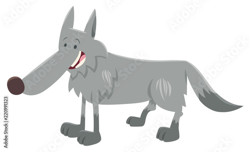 wolf wild animal cartoon character