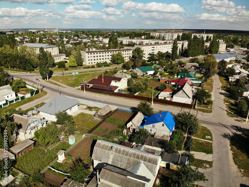 city of Gryazi in Russia, aerial photography photo