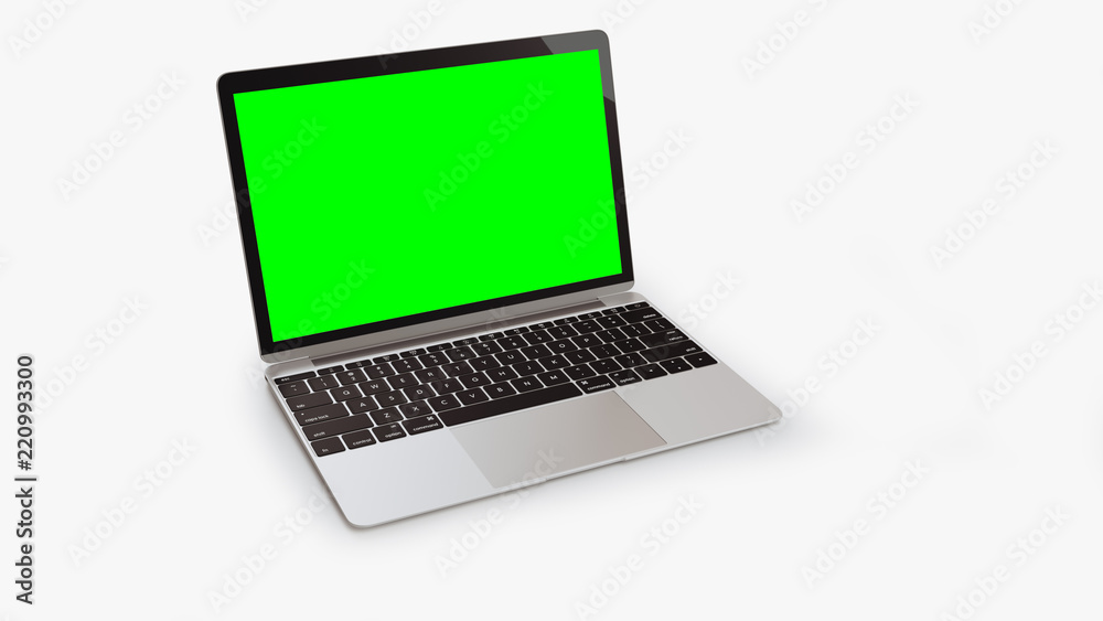 Laptop mock up template with green screen. Laptop mock up template with green screen.