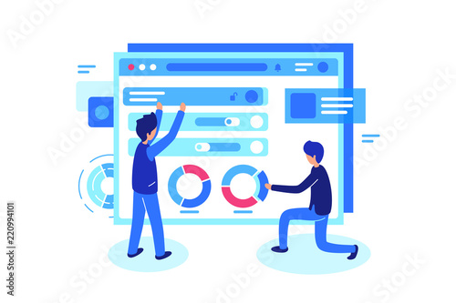 Online teamwork in group.
