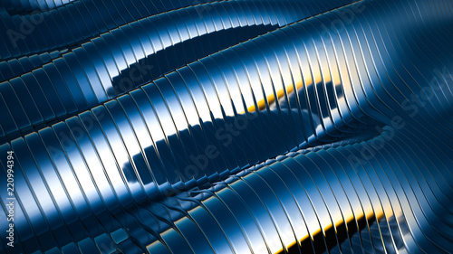 Blue background with lines. 3d illustration  3d rendering.