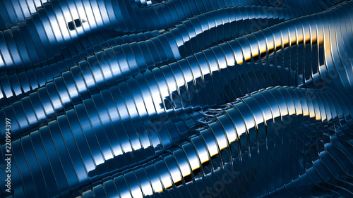 Wallpaper Mural Blue background with lines. 3d illustration, 3d rendering. Torontodigital.ca