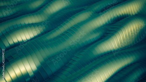 Wallpaper Mural Green background with lines. 3d illustration, 3d rendering. Torontodigital.ca