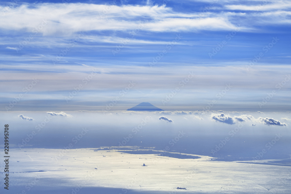 上空からの夏富士