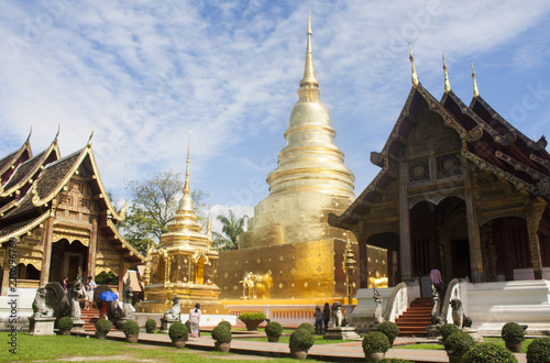 Chiangmai,Thailand - 19- Aug-2018 : Wat Phra Sing Waramahavihan, It is a temple of Chiang Mai.
