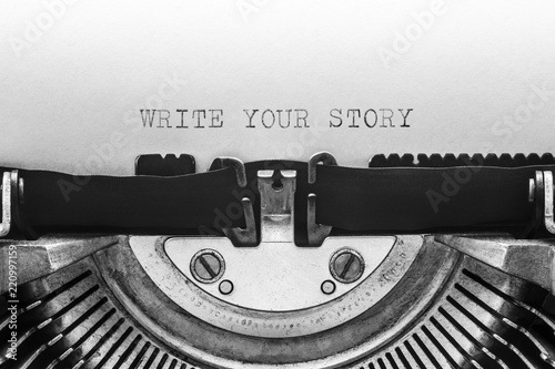 Write your story typed on a vintage typewriter