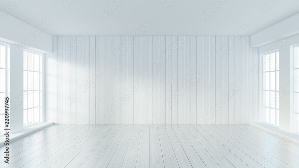 White empty interior, white room with windows, background. 3d illustration, 3d rendering. White empty interior, white room with windows, background. 3d illustration, 3d rendering.