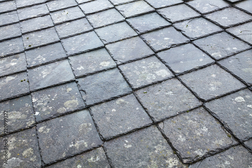 Slate tile roof background
