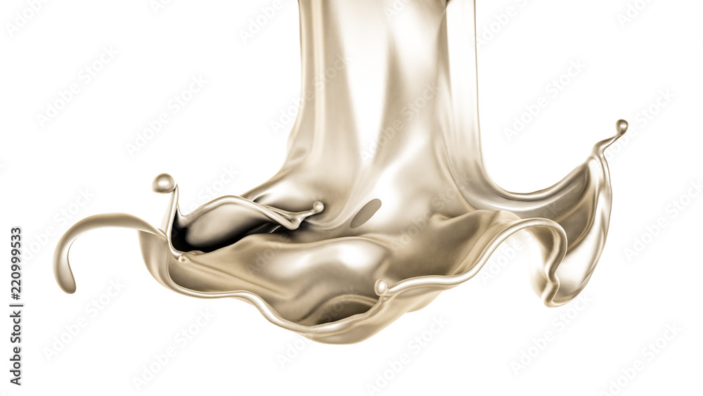 A splash of milk. 3d illustration, 3d rendering. A splash of milk. 3d illustration, 3d rendering.