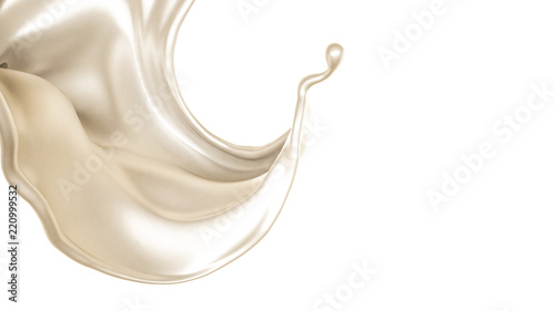 A splash of milk. 3d illustration  3d rendering.