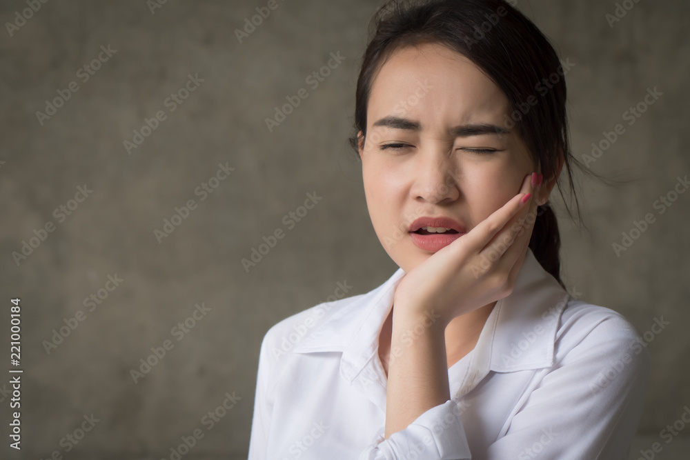 woman with toothache; sick asian woman suffering from toothache, tooth decay, tooth sensitivity, cavity, dental care concept; young adult asian woman model woman with toothache; sick asian woman suffering from toothache, tooth decay, tooth sensitivity, cavity, dental care concept; young adult asian woman model