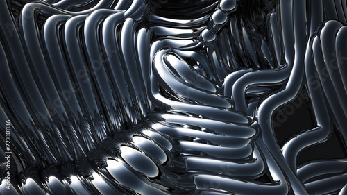 Gray metallic background. 3d illustration, 3d rendering.