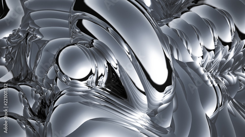 Gray metallic background. 3d illustration, 3d rendering. photo