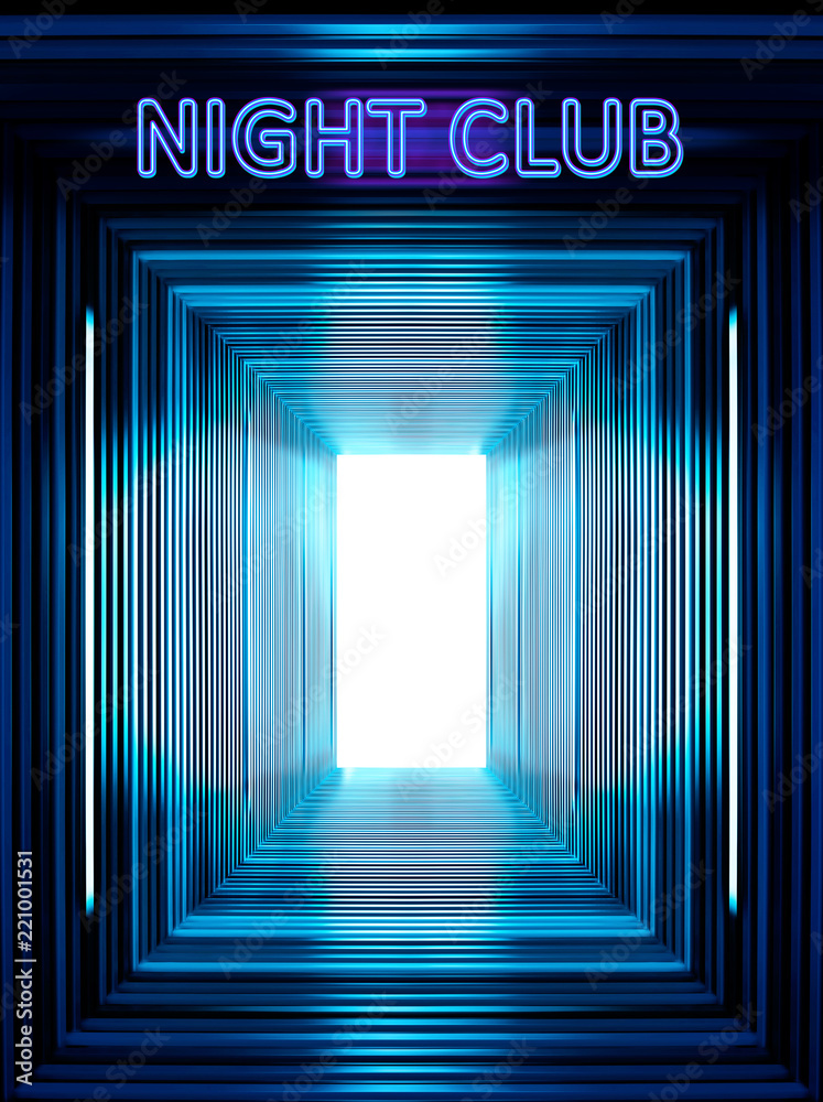 Entrance to the night club Stock Illustration Adobe Stock