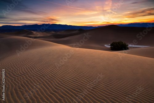 Desert in Mesquite Flat, Death Valley National Park, USA.