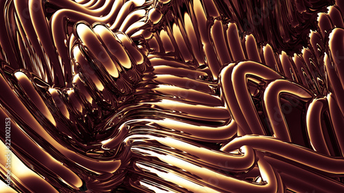 Gold metal background. 3d illustration  3d rendering.