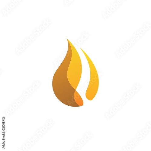 oil drop yellow logo fuel lubricant mining icon vector