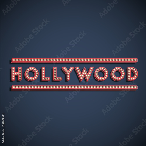 Realistic font characters  with lamps, vector illustration