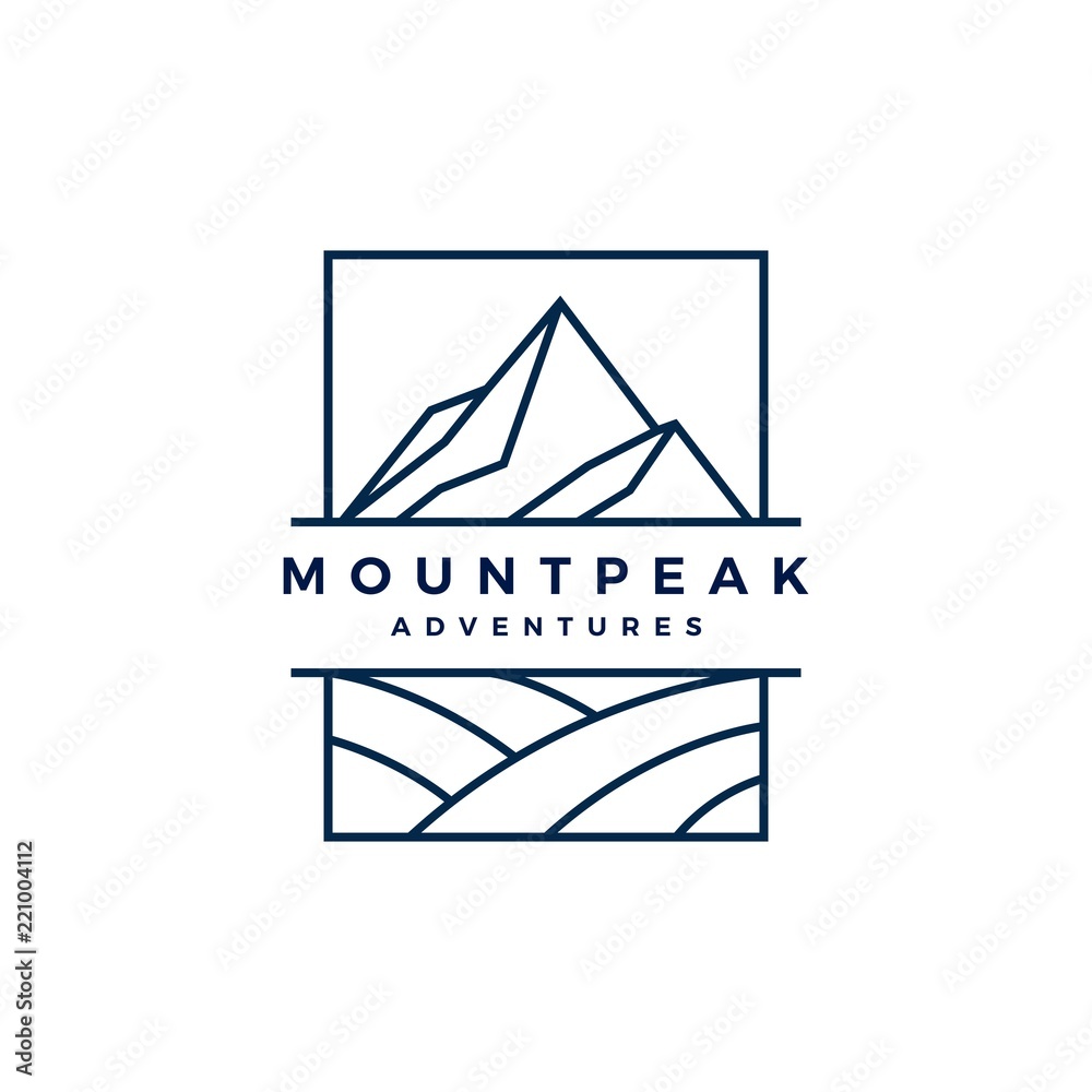 mount peak mountain logo vector icon illustration Stock Vector | Adobe ...