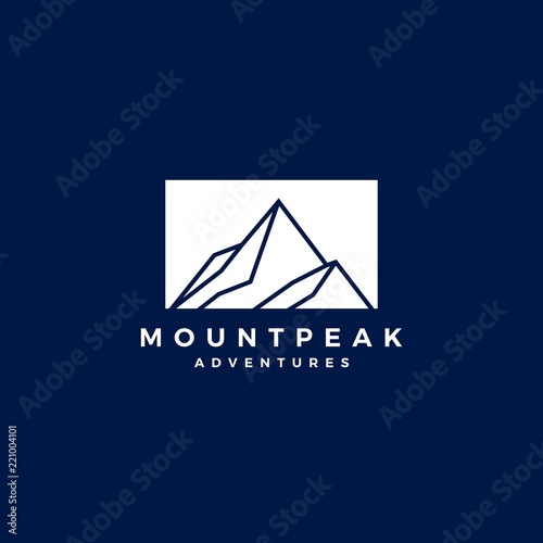 mount peak mountain logo vector icon illustration