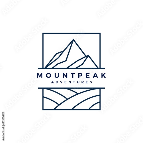 mount peak mountain logo vector icon illustration