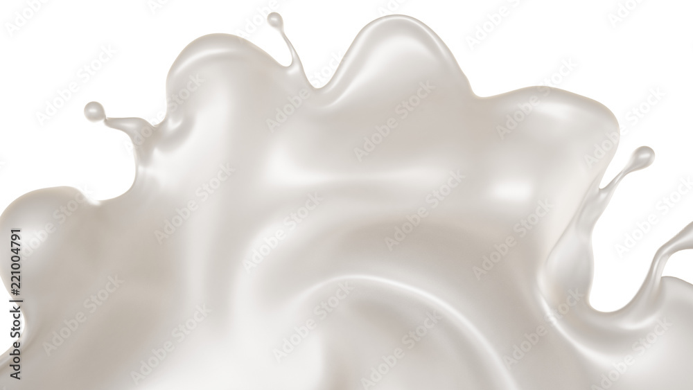 A splash of milk. 3d illustration, 3d rendering. A splash of milk. 3d illustration, 3d rendering.
