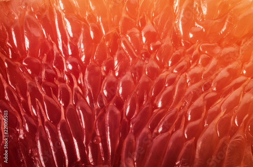 Grapefruit slice background. Abstract macro shoot.