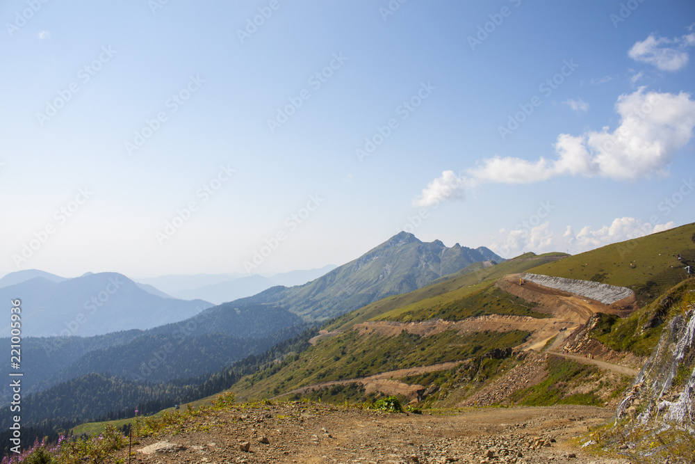 Fototapeta premium горы Розы Хутор, montains