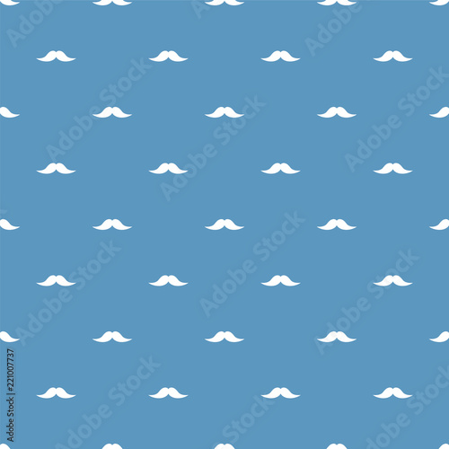 Seamless pattern with mustache. Vector