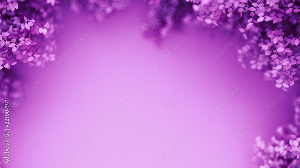 Beautiful purple background with leaves, season of the year. 3d illustration, 3d rendering. Beautiful purple background with leaves, season of the year. 3d illustration, 3d rendering.