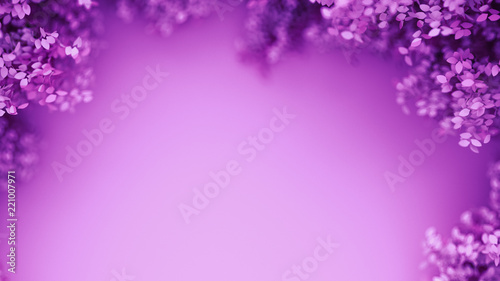 Fototapeta Naklejka Na Ścianę i Meble -  Beautiful purple background with leaves, season of the year. 3d illustration, 3d rendering.