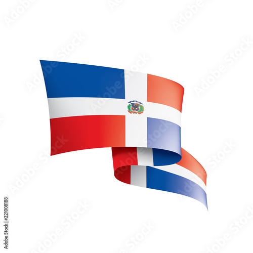 Dominicana flag, vector illustration on a white background