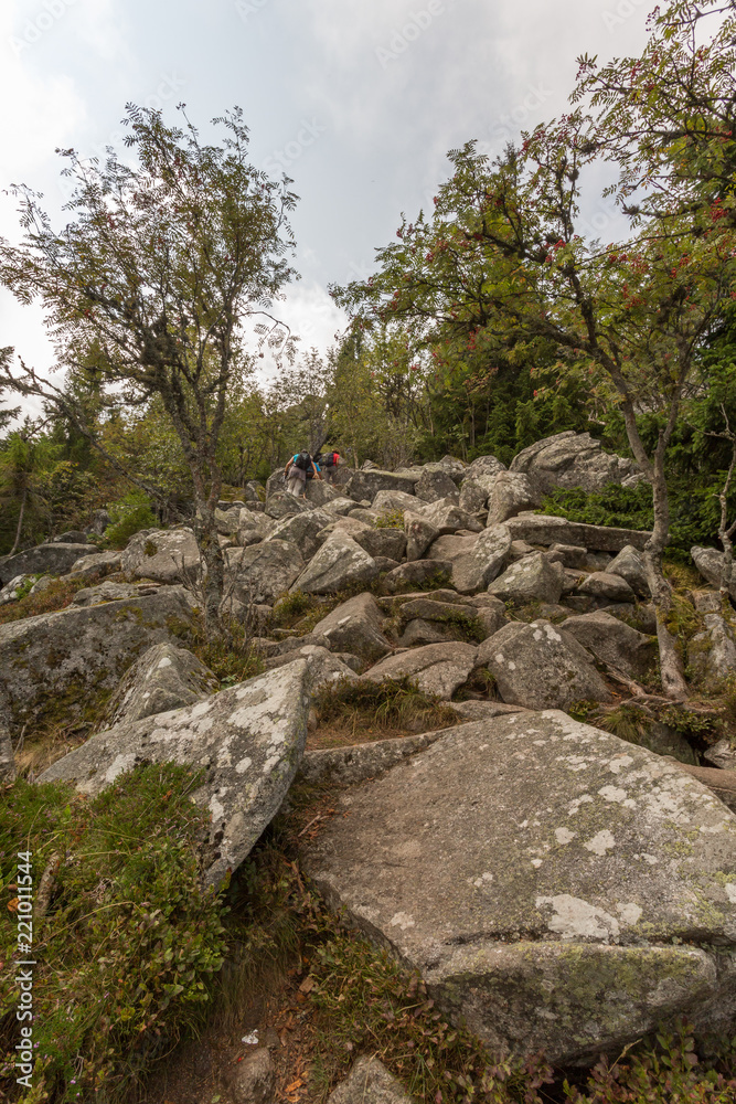 Randonnée et rochers