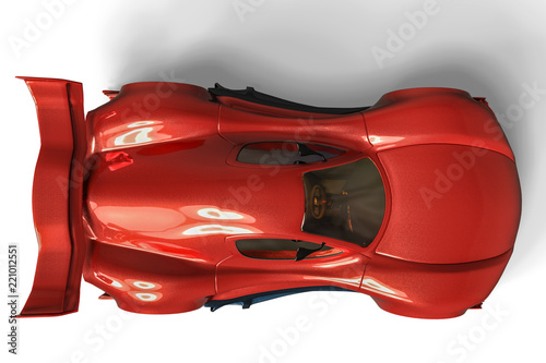 Fototapeta sport car whith no brand in a white background